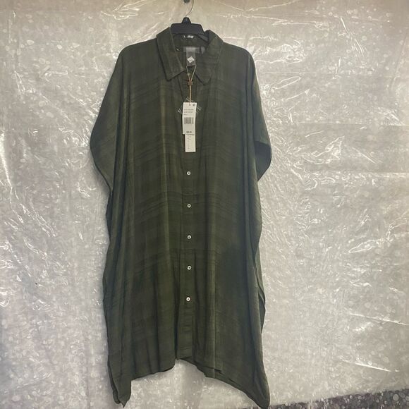 BEYOND Control Women’s Green Shirtdress Coverup Size Small OVERSIZED - Picture 10 of 12